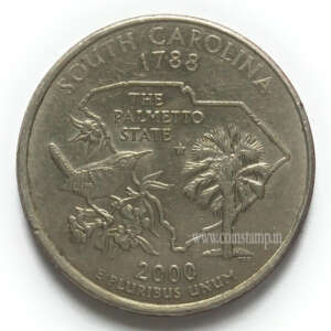 U.S 1/4 Dollar South Carolina State Quarter Used