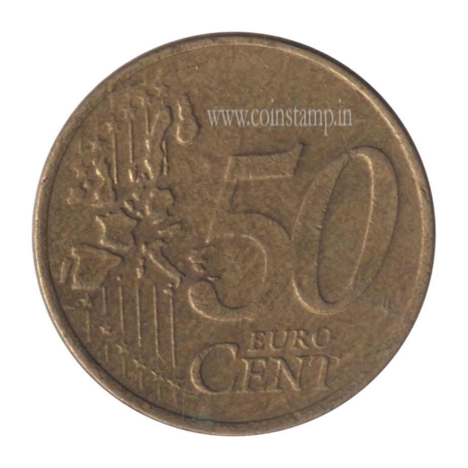 1999年 ベアトリクス 50 EURO CENT 1999 Beatrix Dutch 50 Euro Cents