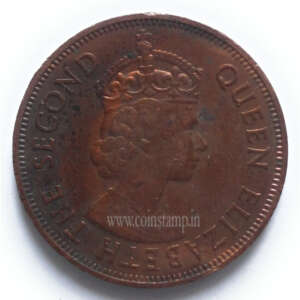 Mauritius 5 Cents Elizabeth II 1st Portrait Used