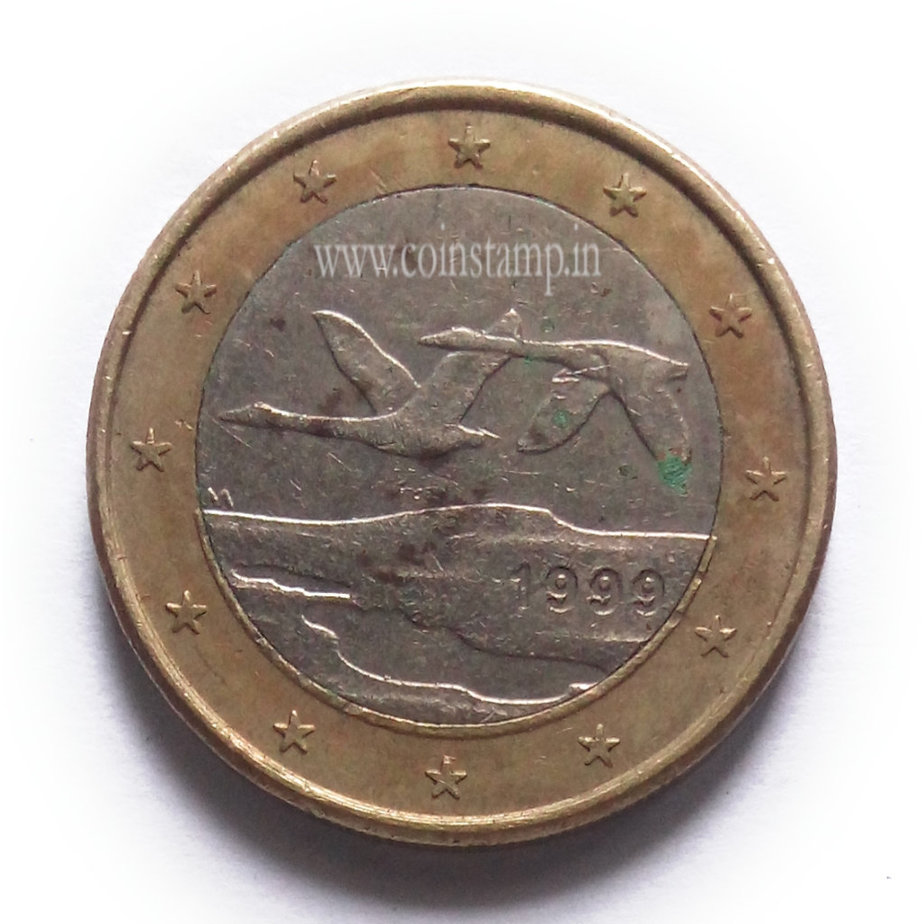Finland 1 Euro Flying Swans Used - CoinStamp.in
