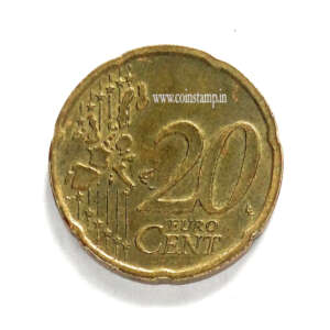 Luxembourg 20 Euro Cent Grand Duke Henri 1st Map Used